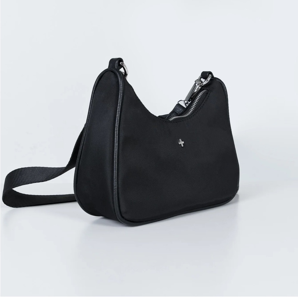 Peta + Jain Black Shoulder Bag with Chain Detail